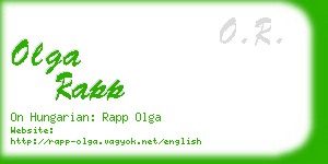 olga rapp business card